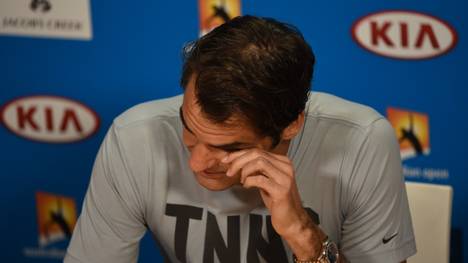 Roger Federer bei der Pressekonferenz nach der Niederlage bei den Australian Open