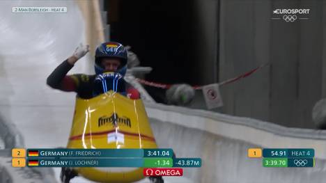 Alle drei deutschen Duos gewinnen im Zweierbob-Wettbewerb eine Medaille. Dominator Johannes Lochner krönt seine Karriere.
