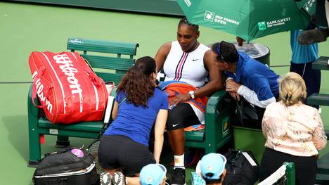 Tennis: Serena Williams gibt gegen Muguruza in Indian Wells auf