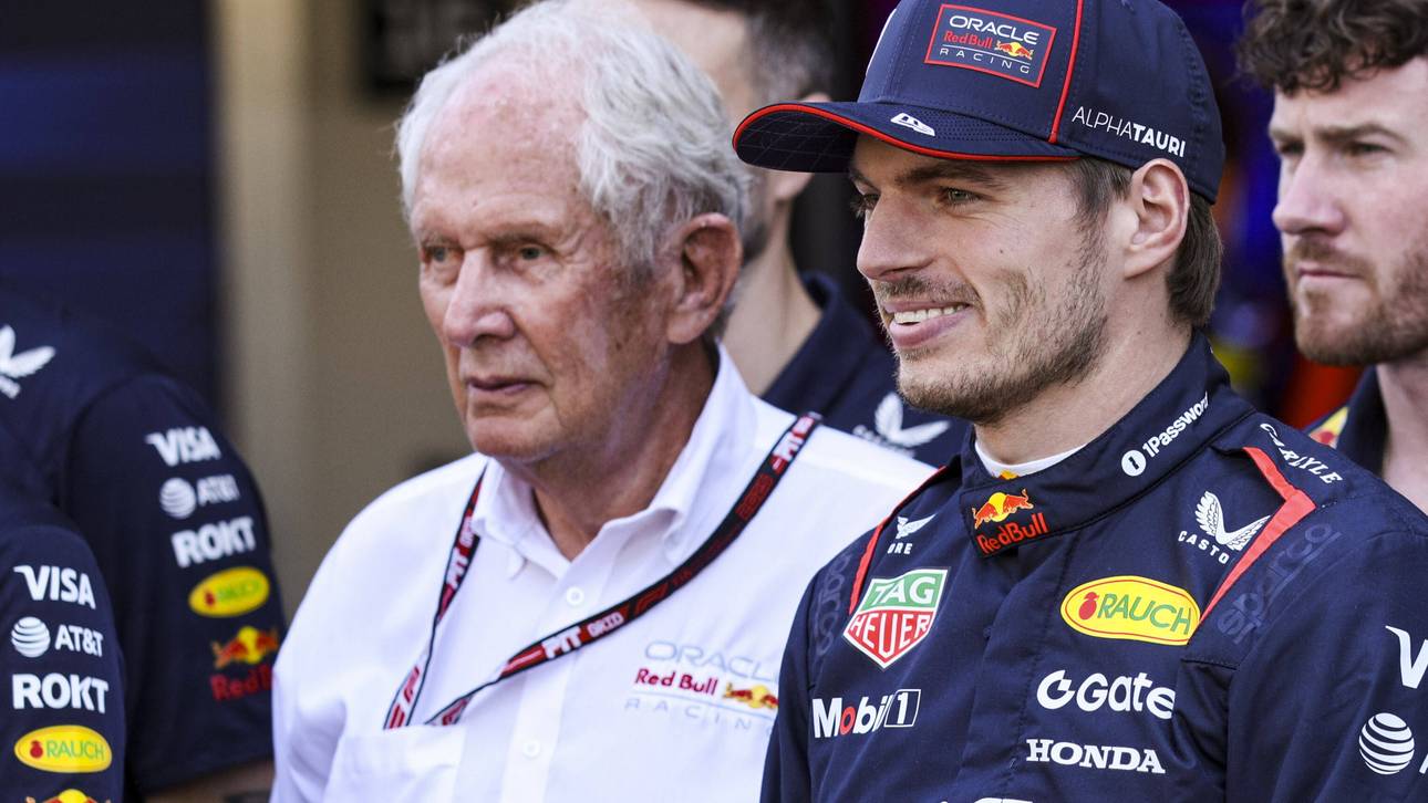 Helmut Marko (l., mit Max Verstappen) steht vor seinem Abschied bei Red Bull