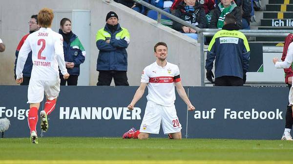 Christian Gentner jubelt für den VfB Stuttgart gegen Hannover 96