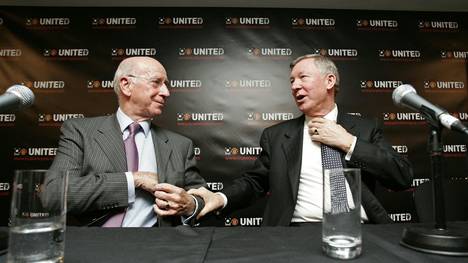 Zwei Manchester-United-Legenden: Charlton und Ferguson