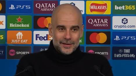 Pep Guardiola spricht nach dem irren Champions-League-Finish zwischen Benfica und Real über die Entscheidung von Lissabon-Coach José Mourinho, den Keeper nach vorne zu schicken. Der Sieg von Benfica bescherte Manchester City den Einzug in die K.o.-Phase. 