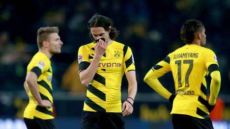 Ciro Immobile, Neven Subotic und Pierre-Emerick Aubameyang von Borussia Dortmund