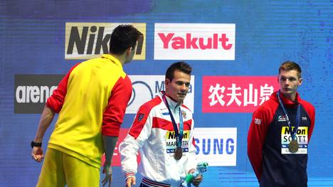Sun Yang und Duncan Scott bei der Schwimm-WM
