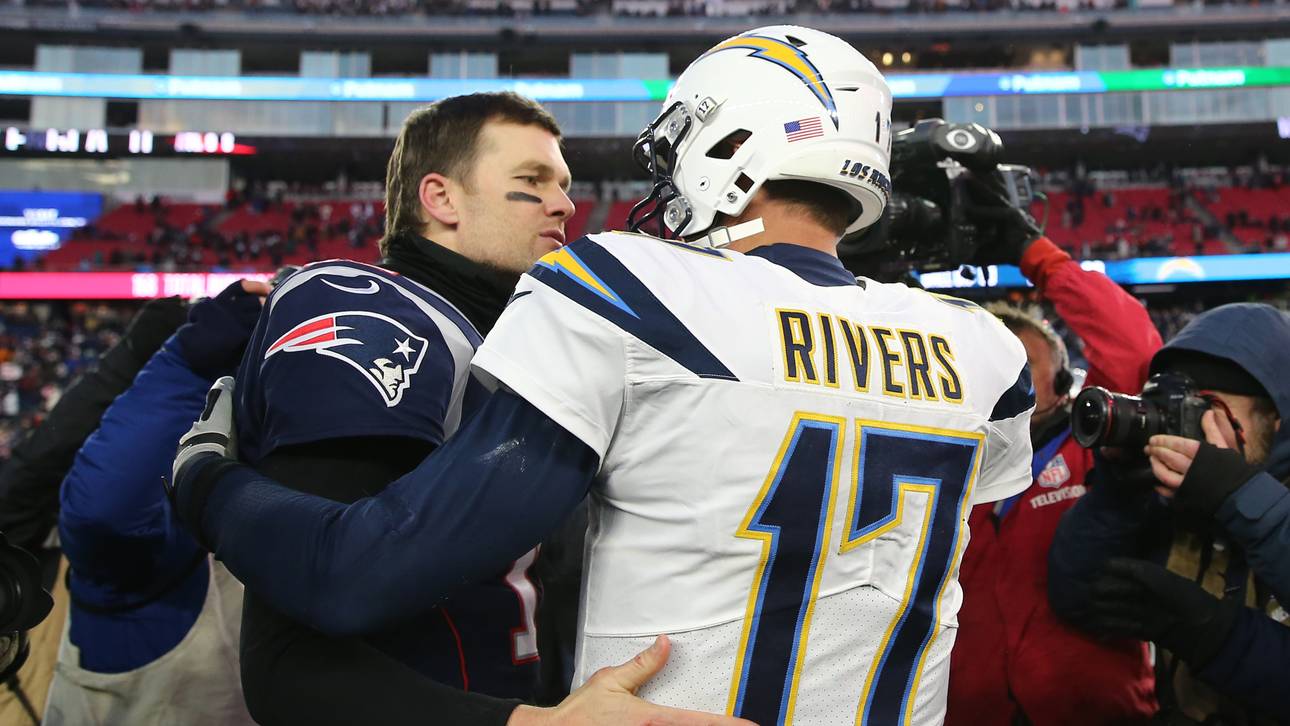 Tom Brady (l.) siegte mit den Patriots gegen die Chargers um Quarterback Philip Rivers