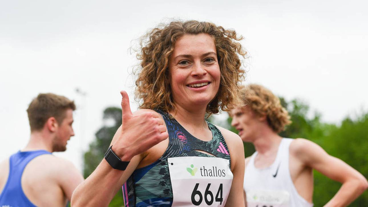 Alina Reh bei einem Meeting im vergangenen Mai