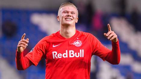 Erling Haaland von RB Salzburg erzielte gegen den KRC Genk bereits seinen achten Treffer in der Champions League