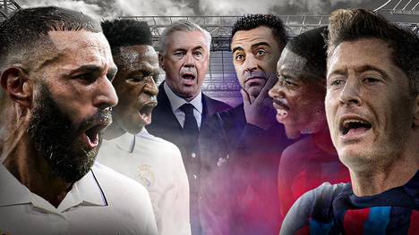Real Madrid gegen den FC Barcelona - im El Clasico treffen die Rivalen aus La Liga aufeinander. Xavi muss auf Verletzte wie Ronald Araujo verzichten, kann aber auf Robert Lewandowski bauen. Carlo Ancelotti bangt um Thibaut Courtois und braucht einen starken Karim Benzema. Wer ist der Favorit?