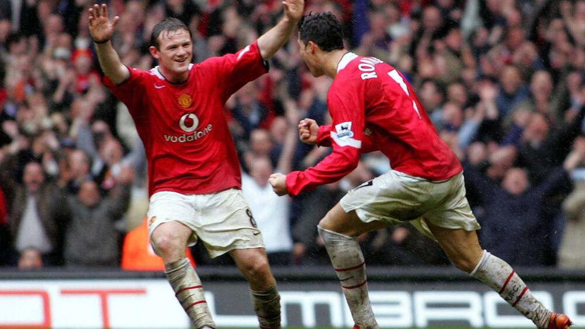 Cristiano Ronaldo und Wayne Rooney zusammen bei Manchester United