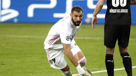 Karim Benzema erzielte gegen Gladbach das 1:2