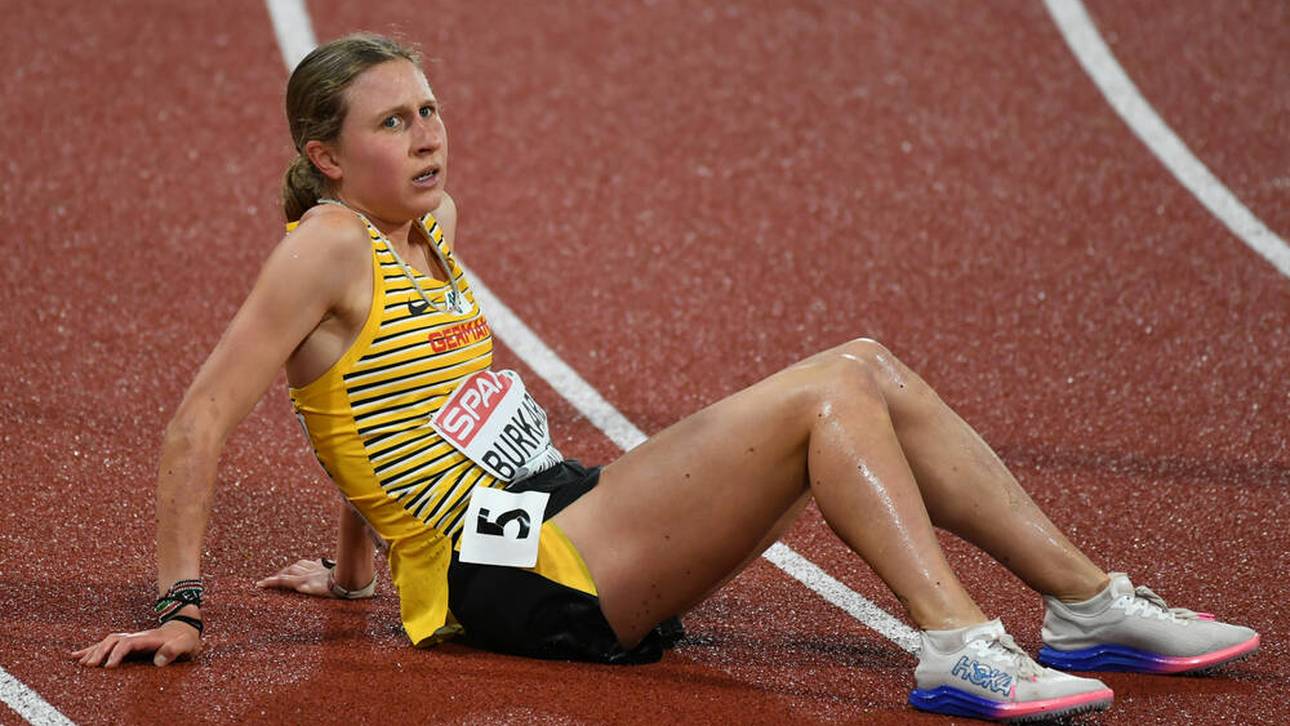 Elena Burkard nach dem Finale über 3.000 Meter Hindernis bei der EM 2022 in München