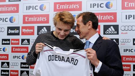 Der 16-jährige Martin Odegaard (l.) unterschrieb bei Real Madrid