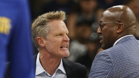 Warriors-Coach Steve Kerr beschimpfte im Spiel gegen die Spurs den Schiedsrichter