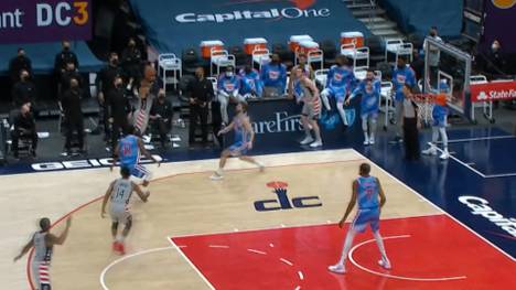 Die Washington Wizards liegen in den letzten zehn Sekunden gegen die Brooklyn Nets mit fünf Punkten zurück, doch Russell Westbrook dreht noch einmal auf und verhilft seinem Team so zum Sieg.