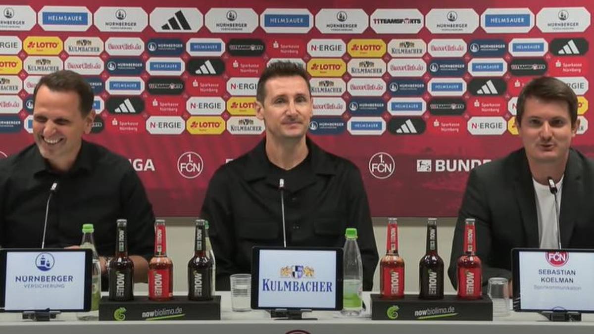 Miroslav Klose (Mi.) wird überraschend neuer Chefcoach bei Zweitligist 1. FC Nürnberg