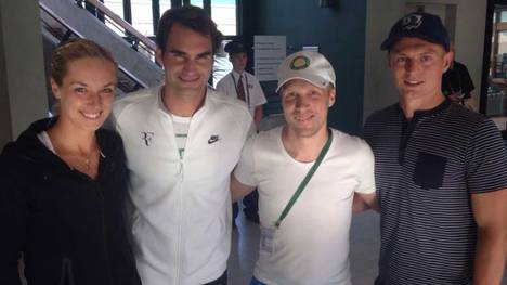Von links: Sabine Lisicki, Roger Federer, Oliver Pocher und Toni Kroos