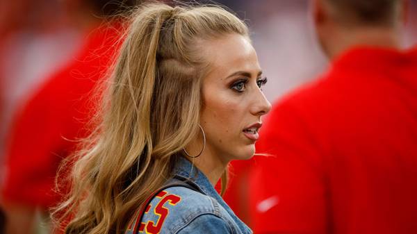 DENVER, CO - OCTOBER 17:  Brittany Matthews, girlfriend of quarterback Patrick Mahomes of the Kansas City Chiefs, looks on before a game against the Denver Broncos at Empower Field at Mile High on October 17, 2019 in Denver, Colorado. (Photo by Justin Edmonds/Getty Images)