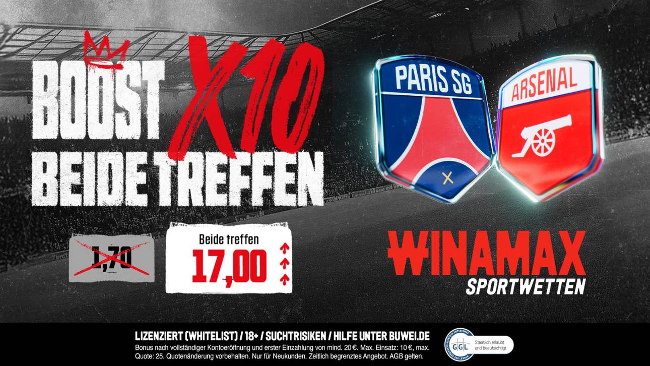 Winamax Quotenboost für Paris Saint-Germain vs Arsenal am 30.05.