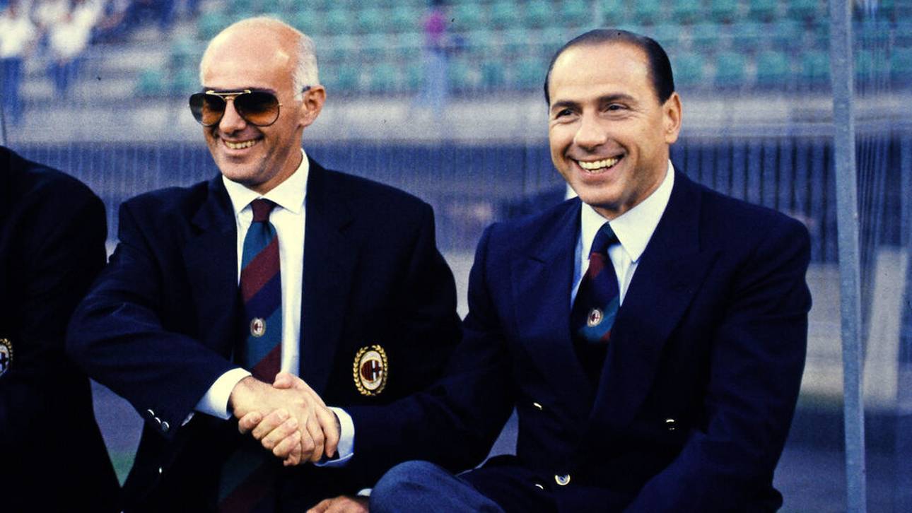 Arrigo Sacchi mit Silvio Berlusconi 1989