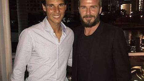 Hohe Prominenz auf einem Bild vereint: Rafael Nadal und David Beckham.