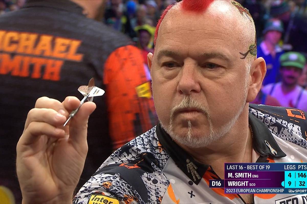 Michael Smith unterliegt Peter Wright deutlich. Der Weltmeister liegt zwischenzeitlich 0:8 zurück und kann den Rückstand nicht mehr drehen.