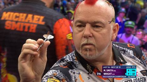 Michael Smith unterliegt Peter Wright deutlich. Der Weltmeister liegt zwischenzeitlich 0:8 zurück und kann den Rückstand nicht mehr drehen.