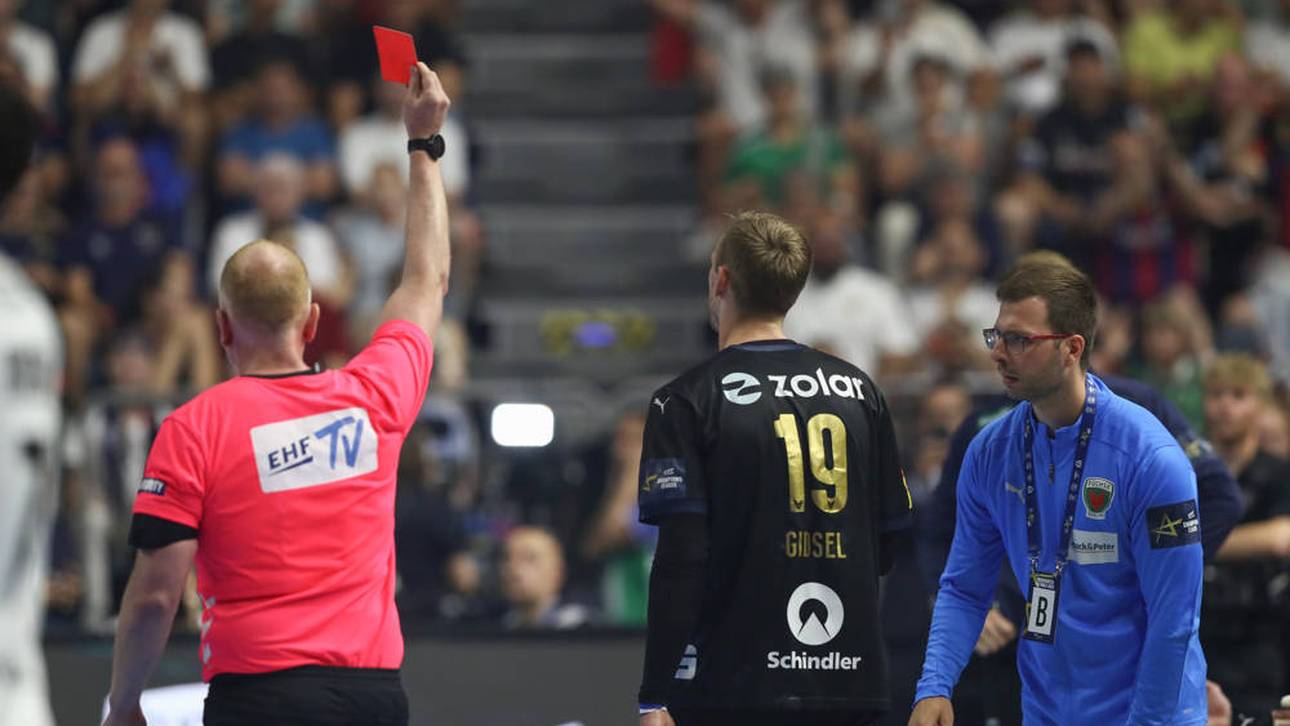 Mathias Gidsel sah einer umstrittenen Entscheidung Rot