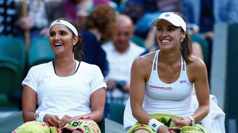 Sania Mirza und Martina Hingis in Wimbledon
