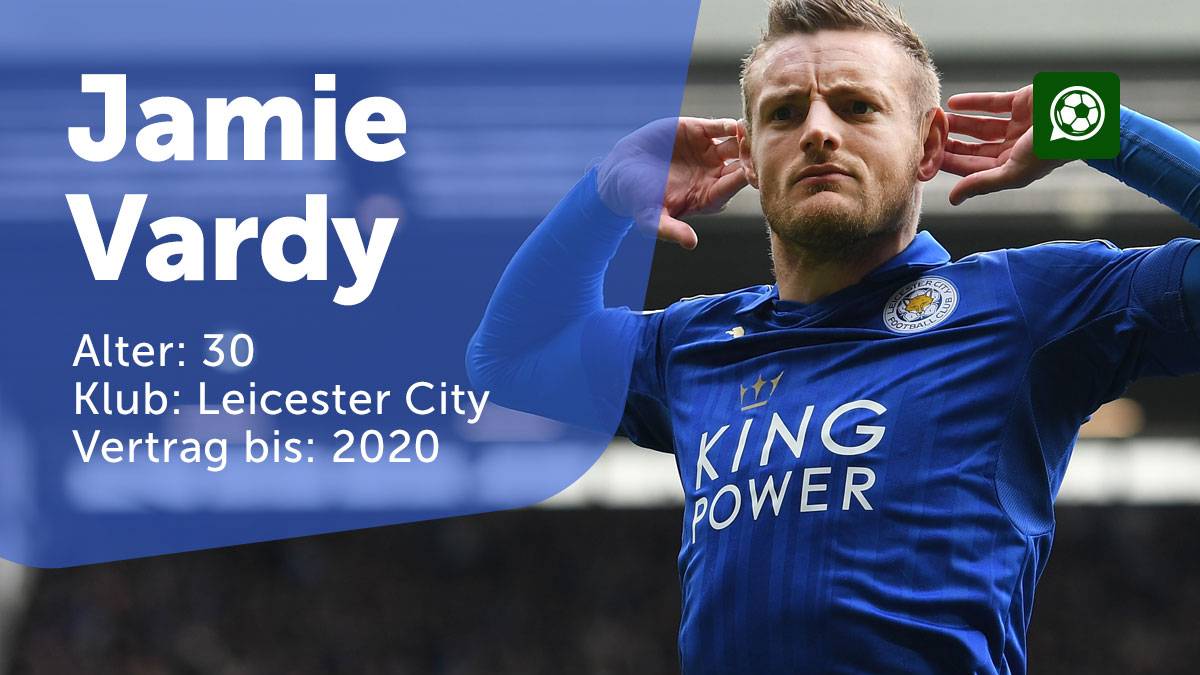 JAMIE VARDY: Der englische Arbeiter mit dem eingebauten Torriecher. Nach einer enttäuschenden Saison mit Leicester City würde sich Vardy zumindest Angebote anderer Klubs anhören - auch, weil in Riyad Mahrez sein Offensivpartner bei den "Foxes" ebenfalls wechseln will