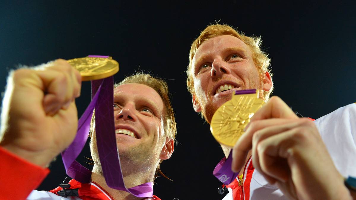 Julius Brink (l.) und Jonas Reckermann gewannen 2012 in London überraschend Gold