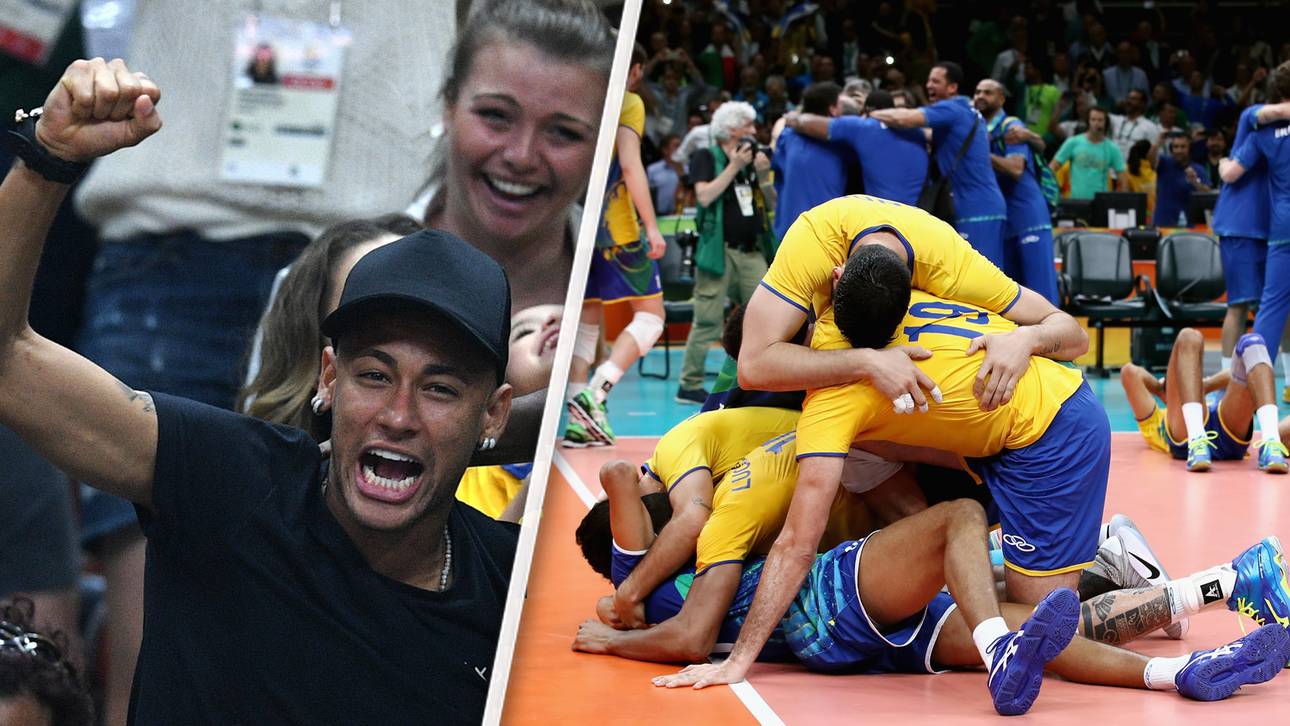 Neymar bejubelt Volleyballer-Gold