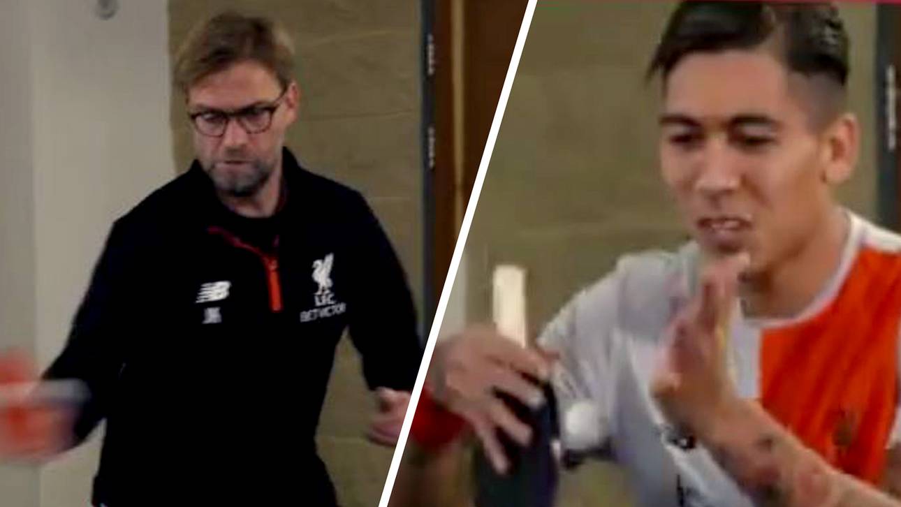 Tischtennis-Duell Klopp vs. Firmino