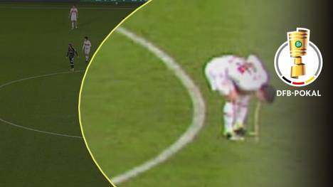 Der VfB Stuttgart steht nach dem Sieg gegen Liga-Konkurrent Freiburg im Pokalachtelfinale. Mateo Klimowicz übergibt sich auf dem Rasen.