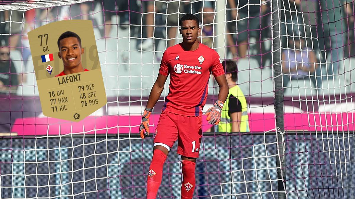 ALBAN LAFONT (Torwart/AC Florenz): Stärke 77 - Potenzialwert 89. 2014 gab er in der Ligue 1 sein Debüt und wurde somit der jüngste Torhüter im französischen Oberhaus