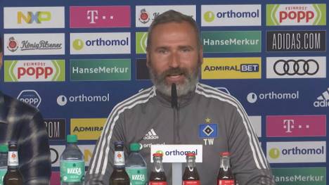 HSV-Trainer Tim Walter freut sich auf die BL-Relegationsspiele gegen Hertha BSC. Der Coach meint vor dem Hinspiel, dass das Momentum durch die jüngsten Ergebnisse bei seinem Team liege.