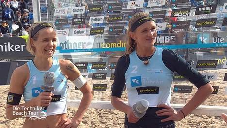 Laura Ludwig und Maggie Kozuch erklären im Interview, wie sie sich trotz technischer Fehler ins Finale kämpften.