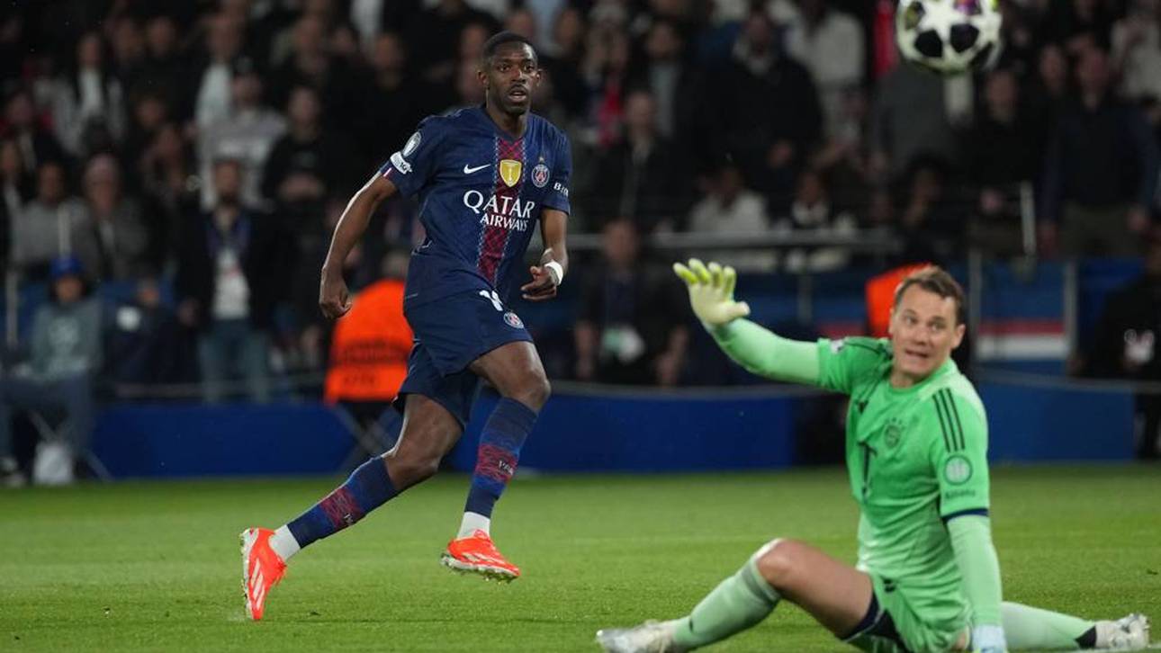 Dembélé setzte seinen Schuss rechts neben das Tor