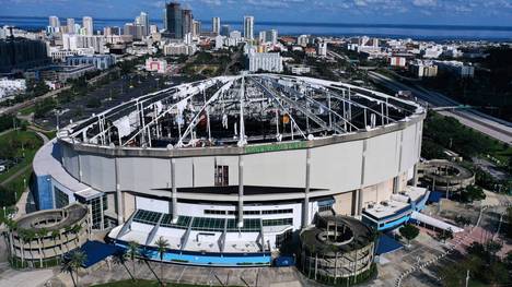 Das Stadion der Tampa Bay Rays wurde durch Hurrikan Milton beschädigt