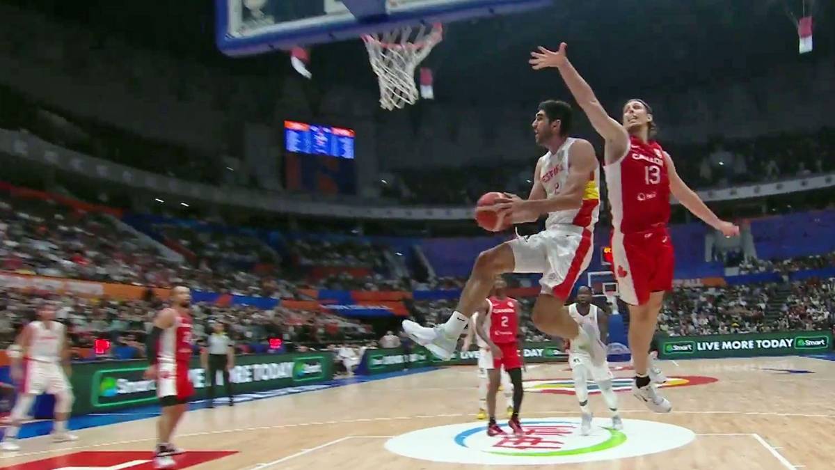 Für Weltmeister Spanien und die hochgehandelten Kanadier geht es im direkten Duell bei der Basketball-WM um alles. Es entwickelt sich das wohl beste Spiel des bisherigen Turniers - mit Spannung bis in die letzte Sekunde!