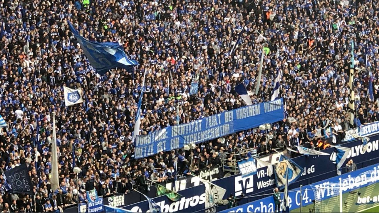 S04-Fans mit Anti-Metzelder-Banner