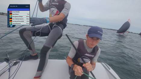 Das Brüder-Team Johann und Anton Sach begeistern beim Eurocup der 29er bei der Kieler Woche. Die Youngster segelten im zweiten Rennen auf Platz 2.