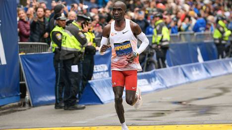 Eliud Kipchoge wartet weiter auf den ersehnten Sieg beim Boston Marathon