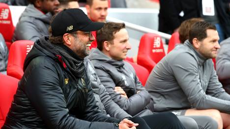 Liverpool FC v Tottenham Hotspur - Premier League Am letzten Spieltag muss Jürgen Klopp auf einen Ausrutscher von Manchester City hoffen