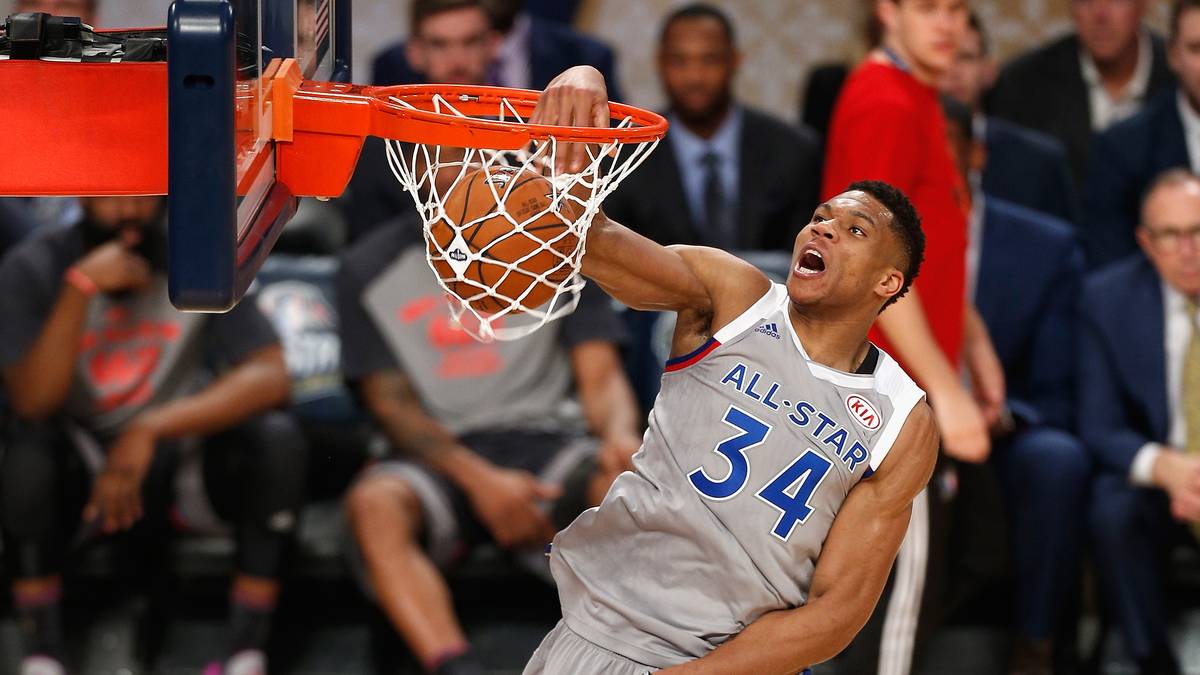 Bei den All Stars der Eastern Conference stach vor allem Giannis Antetokounmpo heraus. Seine All-Star-Bilanz: 30 Punkte, sechs Rebounds und einige Tests der Korbanlage