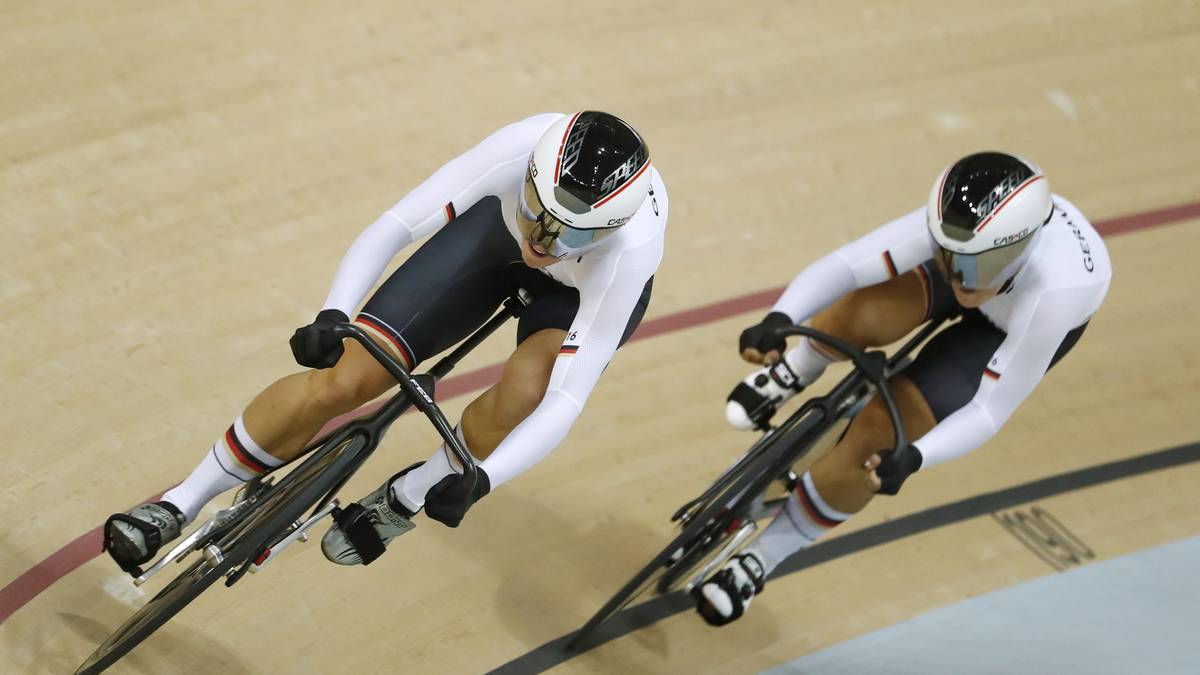 Miriam Welte und Kristina Vogel rasen auf der Bahn zu Bronze. In London hatte sich das Duo noch die Goldmedaille gesichert