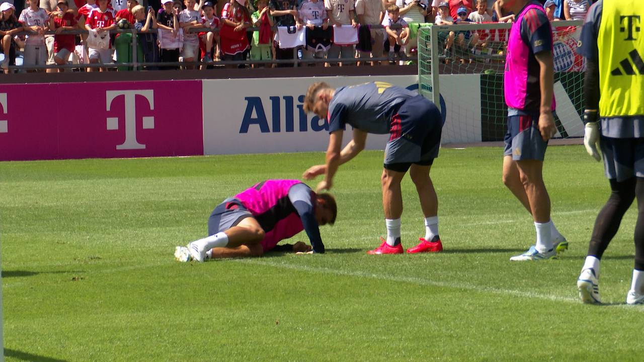 Schreckmoment beim Bayern-Training