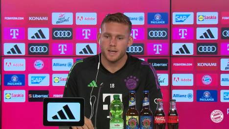 Auf seiner Vorstellungspressekonferenz spricht Bayern-Neuzugang Daniel Peretz über Manuel Neuer.