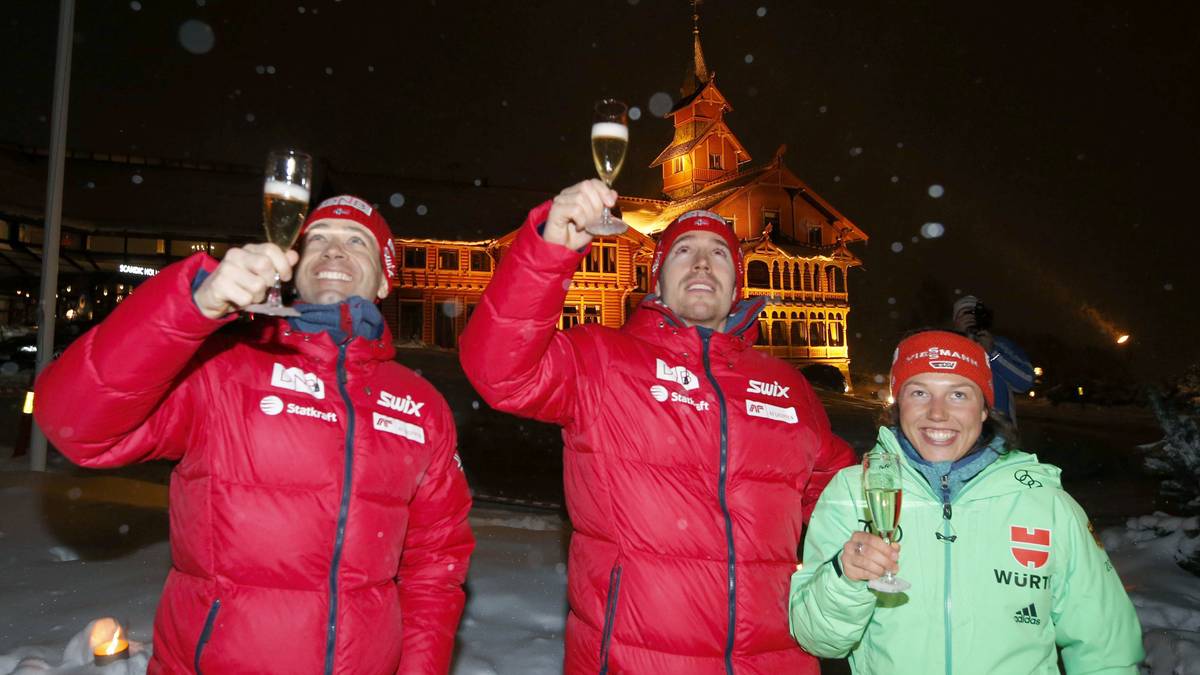 Bei den Herren bewundert sie vor allem Martin Fourcade und Ole Einar Björndalen (l.): Mit der Biathlon-Legende verbindet sie eine weitere Gemeinsamkeit, nämlich die häufige Verwendung von Desinfektionsmitteln, um nicht krank zu werden