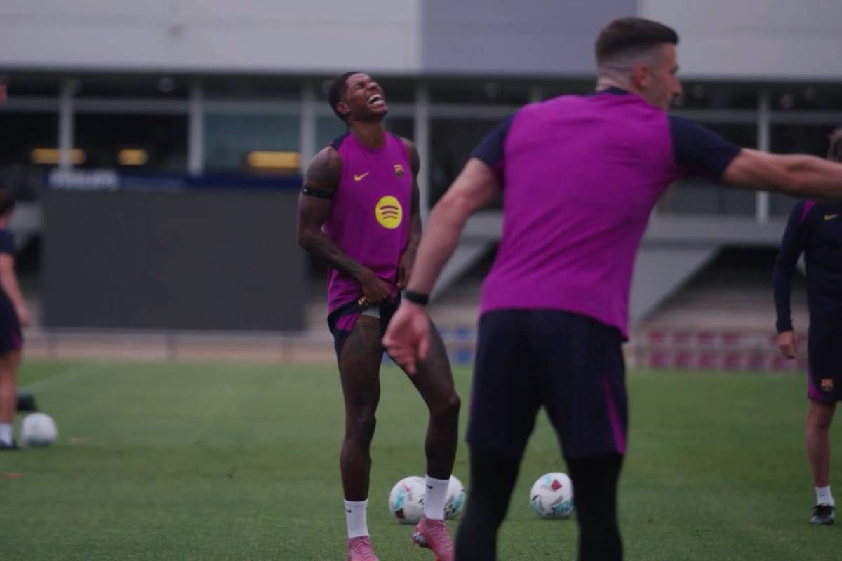Marcus Rashford hat seine erste Trainingseinheit beim FC Barcelona absolviert.